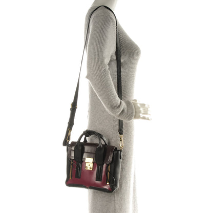 3.1 Phillip Lim 3.1 Smooth Calfskin Tri-Color Mini Pashli Satchel Oxblood 2 of 11