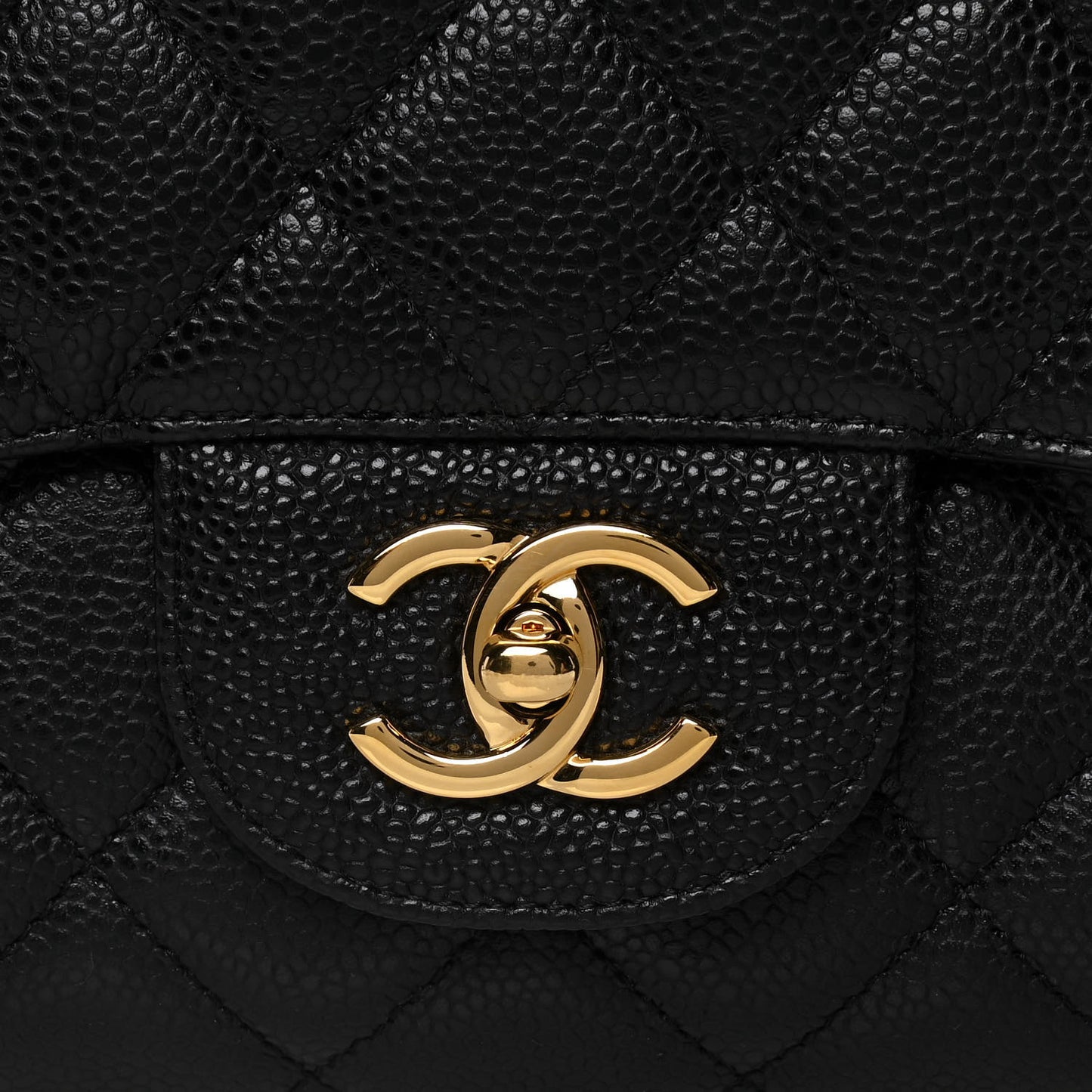 Caviar Quilted Maxi Single Flap Black