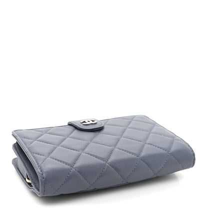 Chanel Lambskin Quilted Zipped Pocket Wallet Lavander 4 of 17