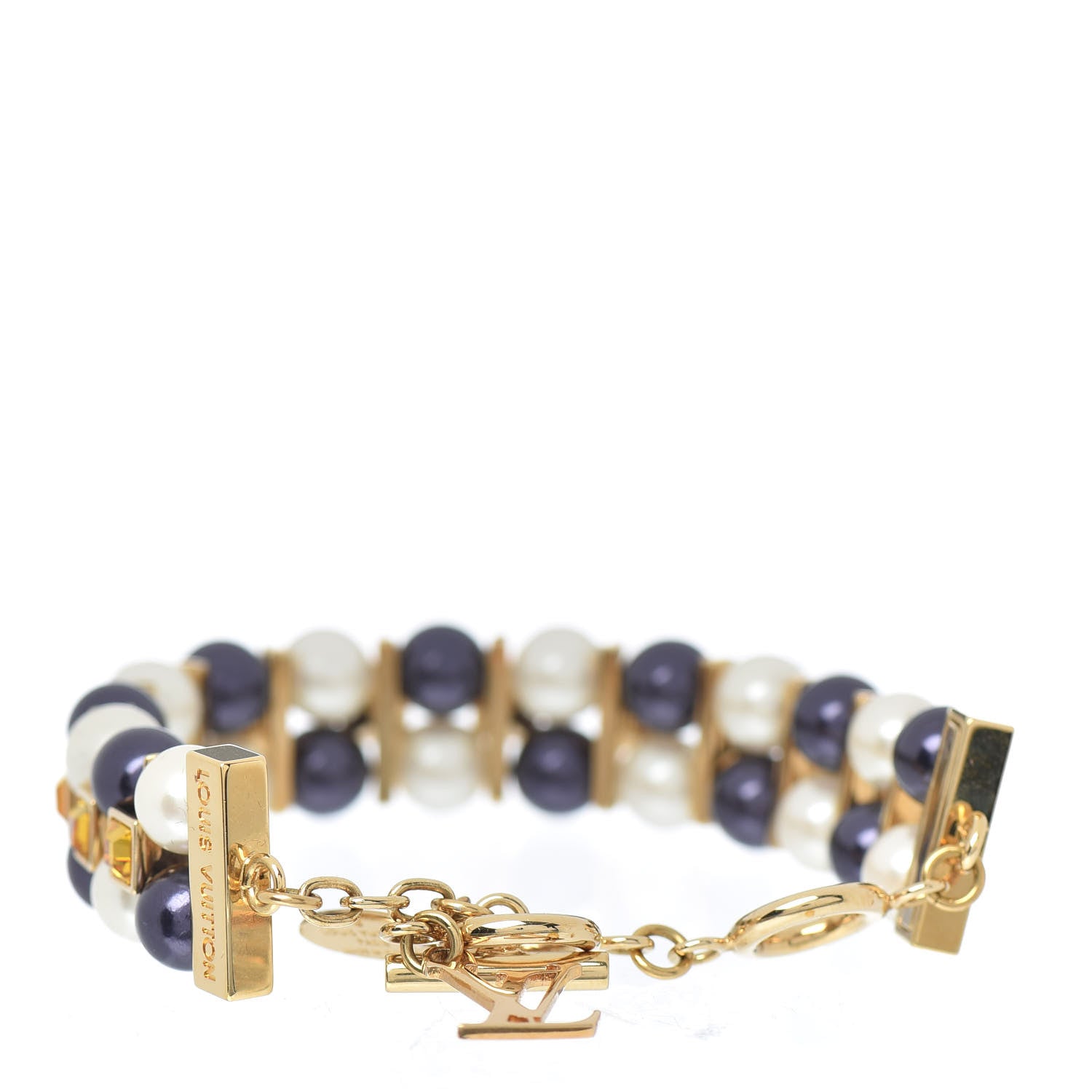 Louis Vuitton Pearl Crystal Cry Me A River Bracelet 3 of 4
