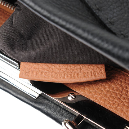 Fendi Cuoio Romano Selleria Bi-Color Medium Peekaboo Iconic Satchel Black Mou 7 of 9