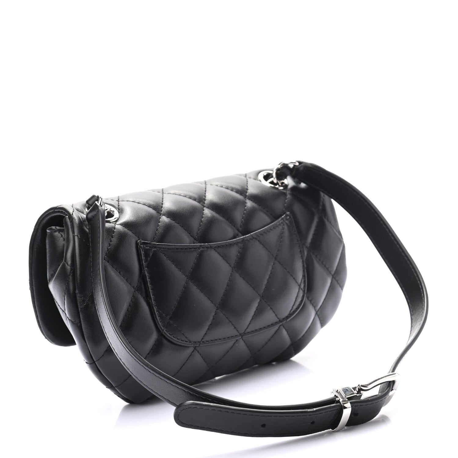 Chanel Calfskin Quilted CC Uniform Flap Belt Bag Black 2 of 9