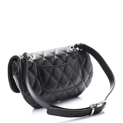Chanel Calfskin Quilted CC Uniform Flap Belt Bag Black 2 of 9
