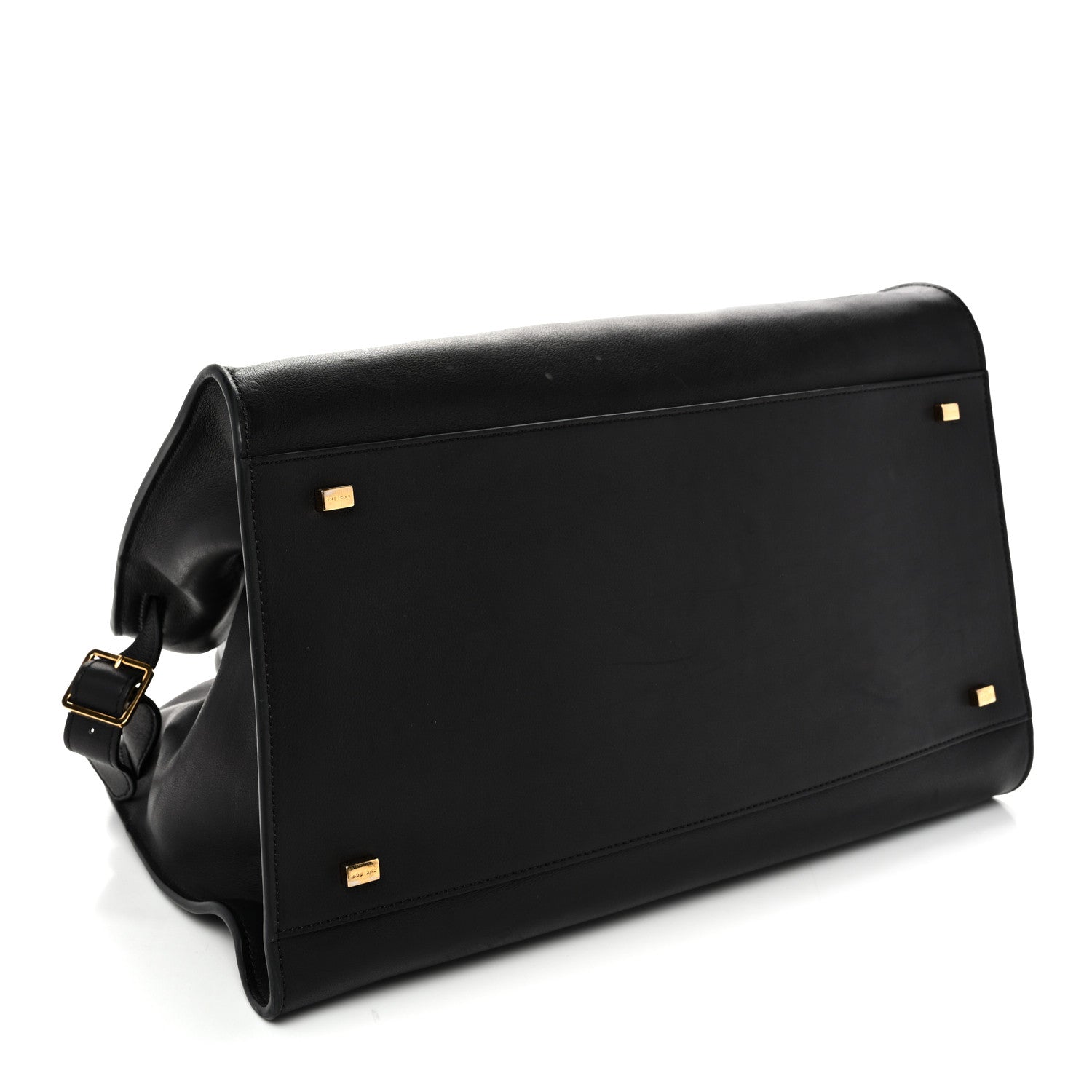 The Row Polished Saddle Calfskin Soft Margaux 15 Black 4 of 9