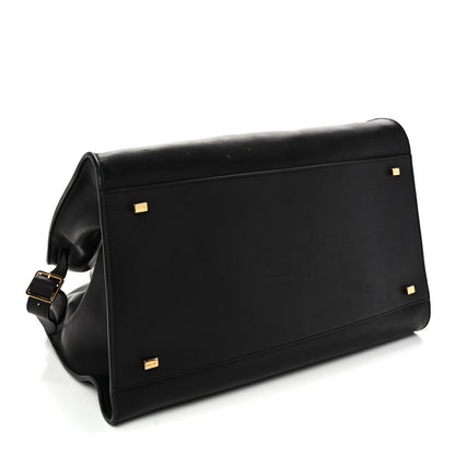 The Row Polished Saddle Calfskin Soft Margaux 15 Black 4 of 9
