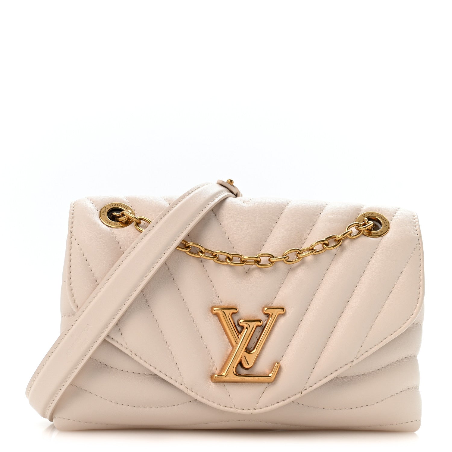 Louis Vuitton Calfskin LV New Wave Chain Bag Ivory 1 of 12