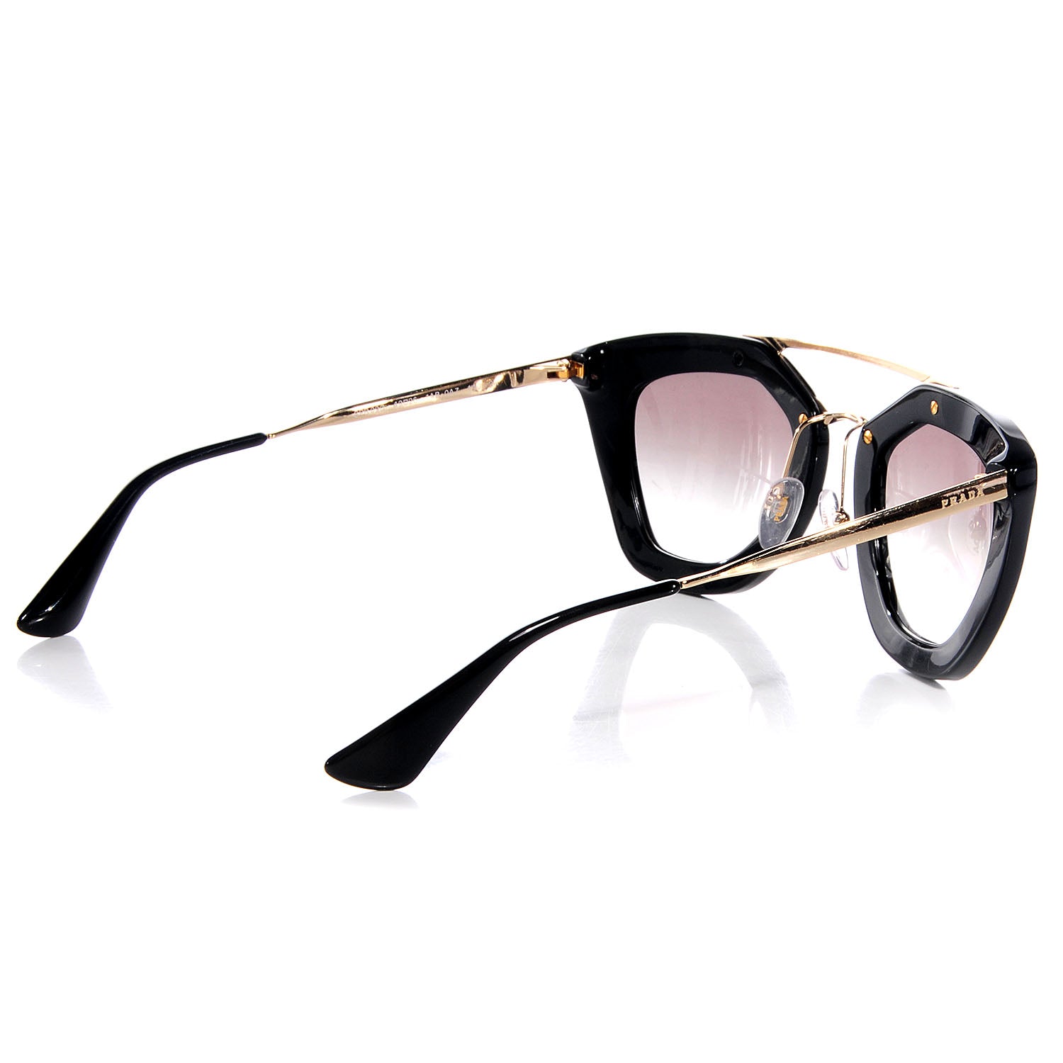 Prada Acetate Cinema Sunglasses SPR 09Q Black 2 of 5