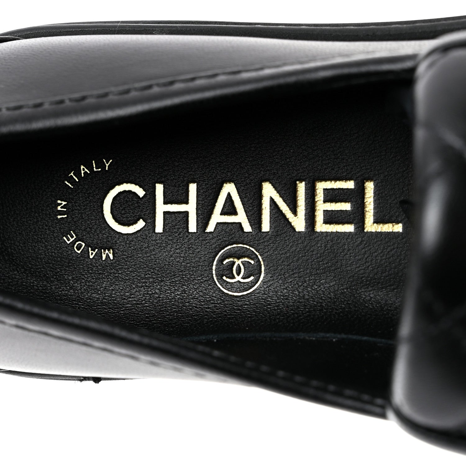 Chanel Lambskin Quilted CC Turnlock Loafers 36 Black 6 of 8