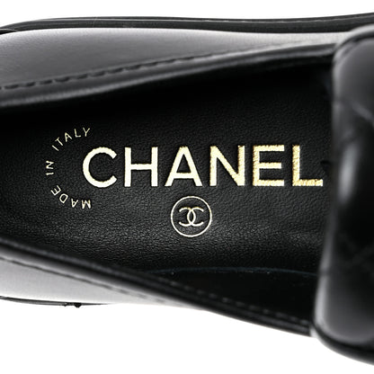 Chanel Lambskin Quilted CC Turnlock Loafers 36 Black 6 of 8