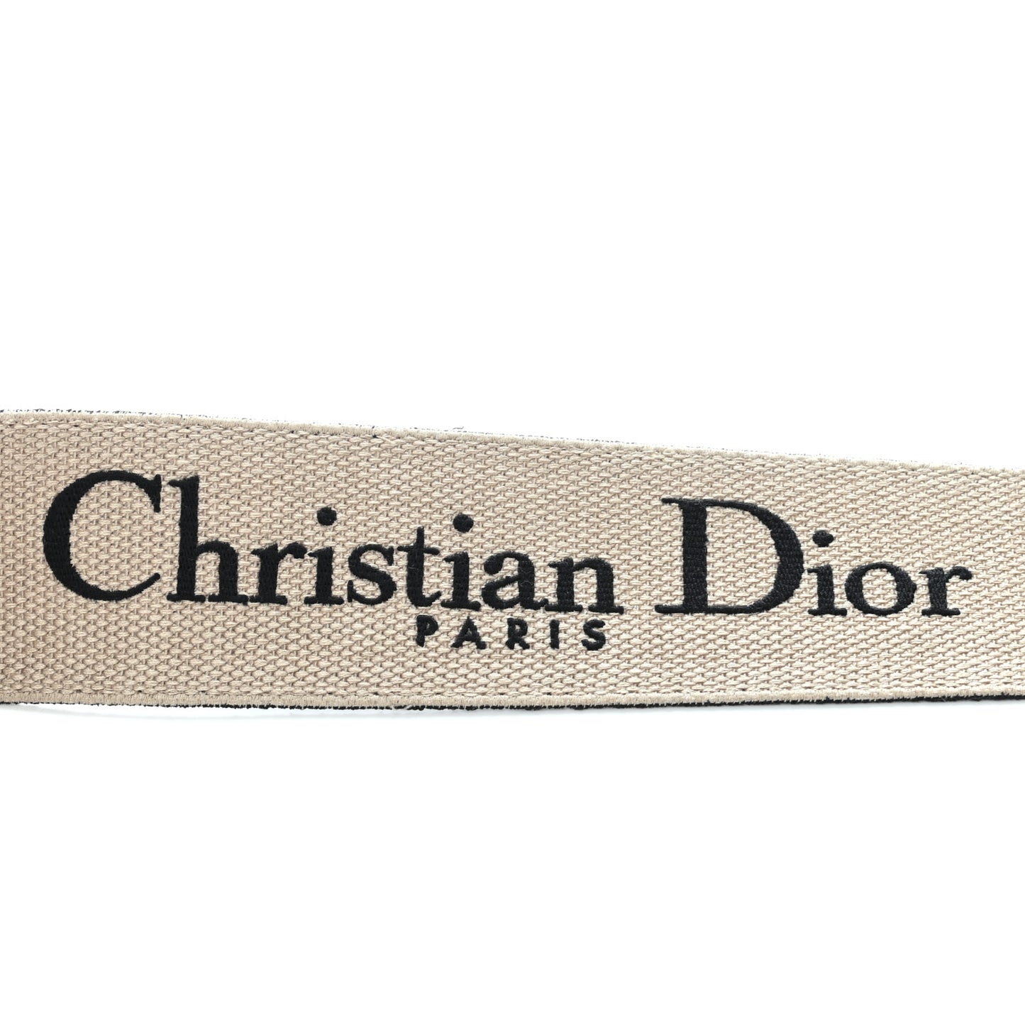 Canvas Embroidered Shoulder Strap Black