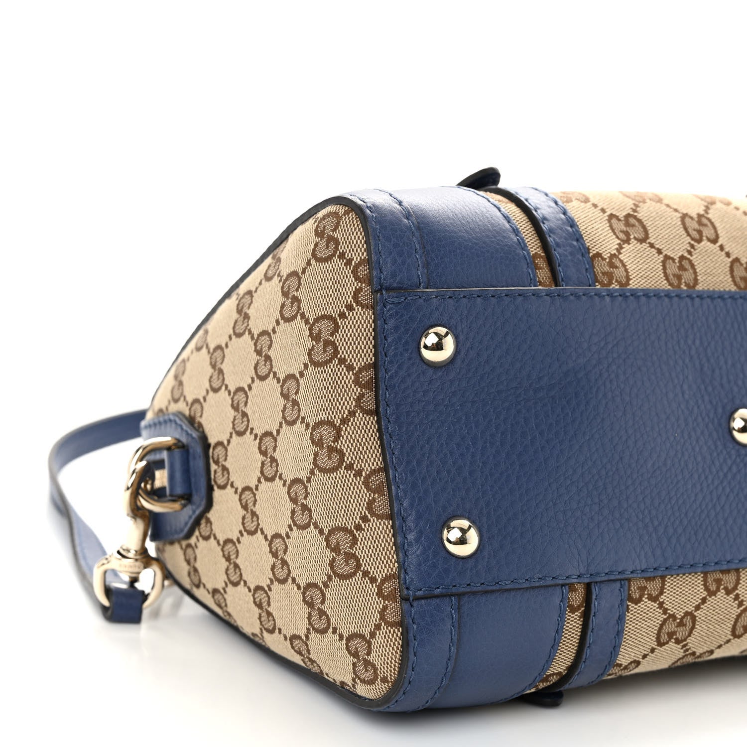 Gucci Monogram Cellarius Calfskin Small Belted Boston Beige Ebony Washed Ink 8 of 10