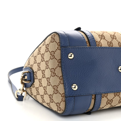 Gucci Monogram Cellarius Calfskin Small Belted Boston Beige Ebony Washed Ink 8 of 10
