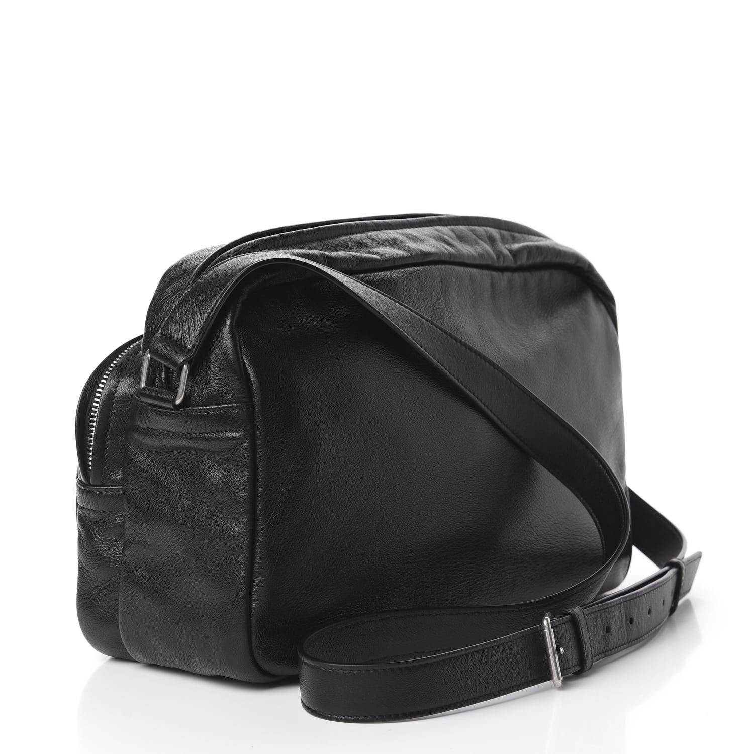 Saint Laurent Lambskin Sid Messenger Bag Black 2 of 11