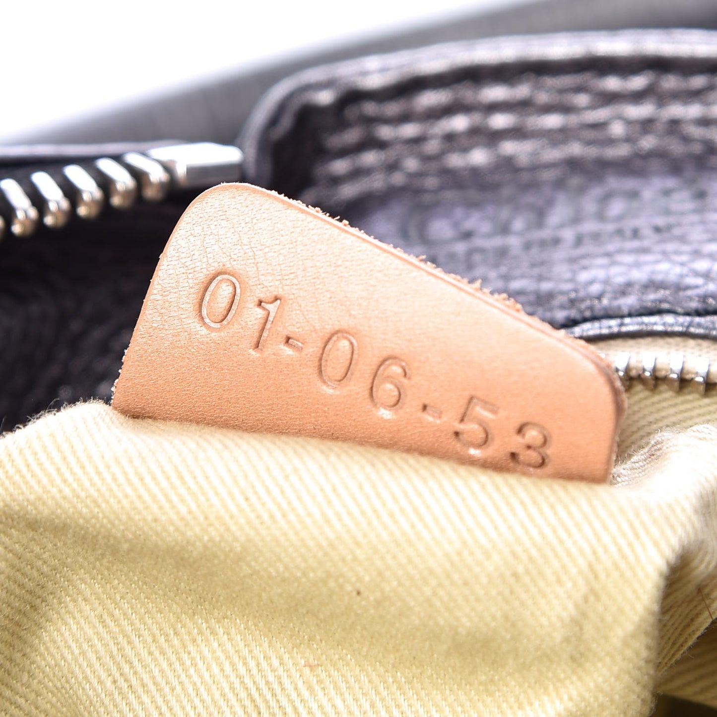 Metallic Calfskin Medium Paddington Satchel Grey