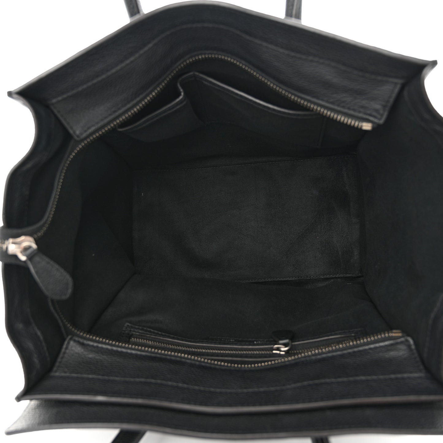 Drummed Calfskin Mini Luggage Black