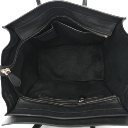Celine Drummed Calfskin Mini Luggage Black 5 of 12