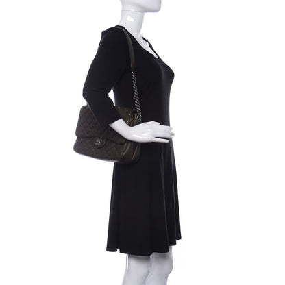 Chanel Caviar Quilted Medium Rock In Rome Single Flap Dark Khaki 2 of 11