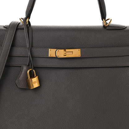 Hermes Togo Kelly Retourne 35 Etain 8 of 12