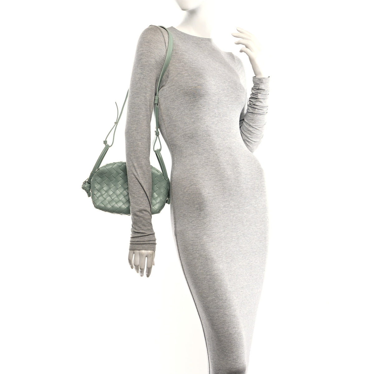 Bottega Veneta Nappa Intrecciato Loop Top Handle Camera Bag New Sauge 2 of 11