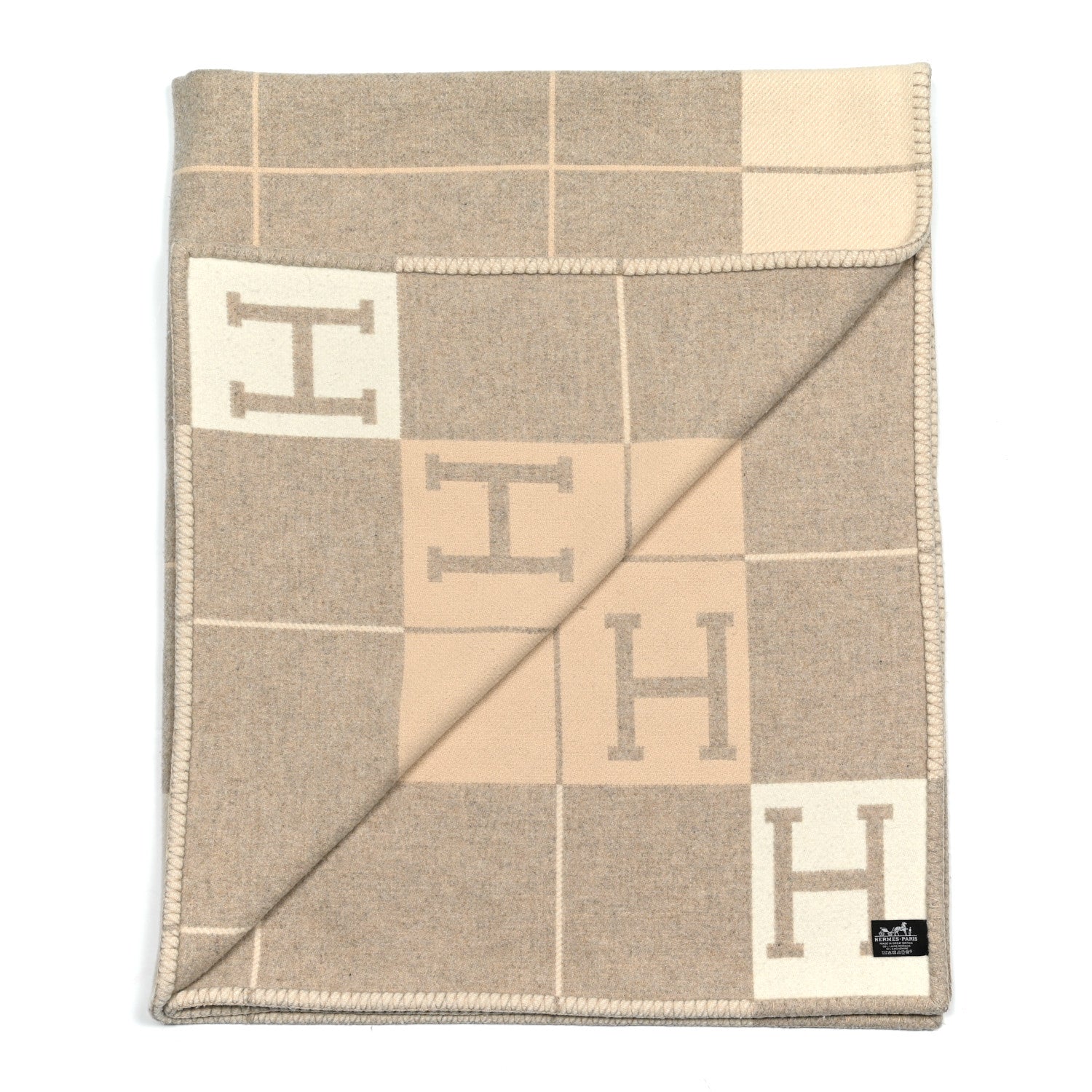 Hermes Wool Cashmere Avalon III Blanket Coco Camomille 2 of 3