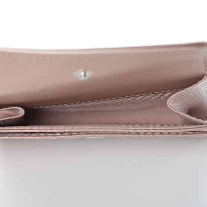 Chanel Goatskin Camellia Embossed Card Holder Wallet Light Pink 5 of 9