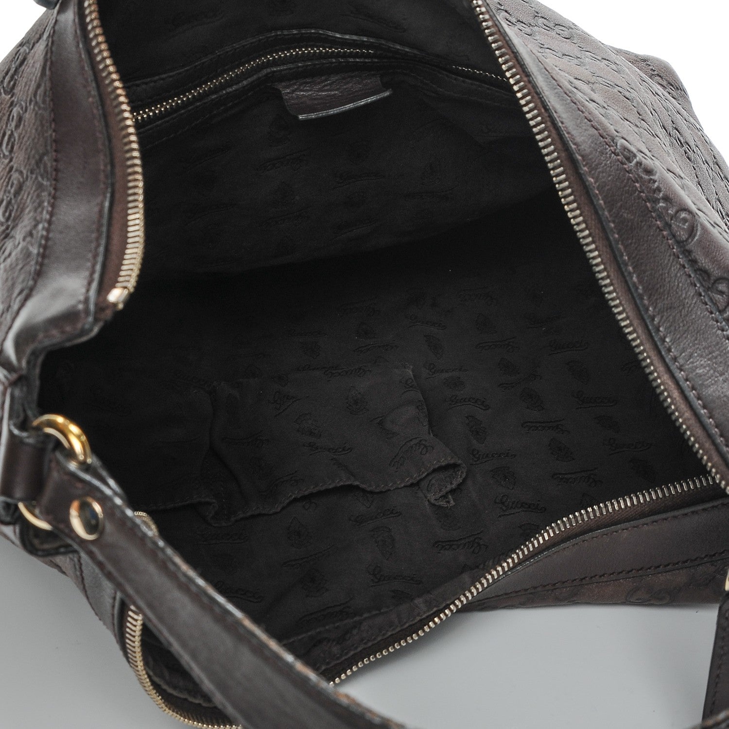 Gucci Guccissima Medium Horsebit Tassel Shoulder Bag Dark Brown 5 of 10