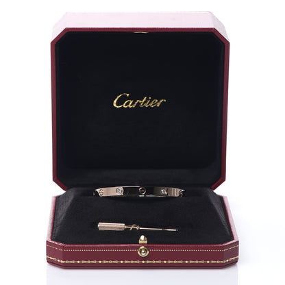 Cartier 18K Pink Gold 4 Diamond LOVE Bracelet 17 7 of 7