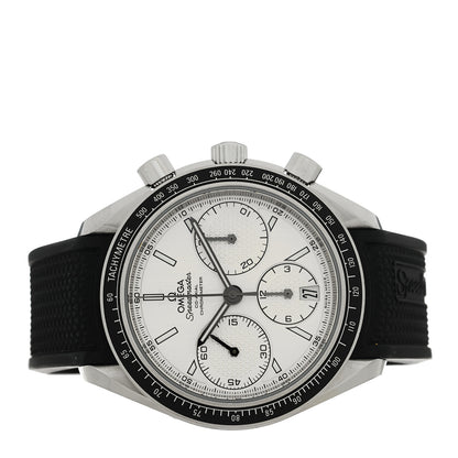 Omega Stainless Steel Rubber 40mm Speedmaster Racing Co-Axial Chronograph Automatic Watch White 326.30.40.50.02.001 2 of 4