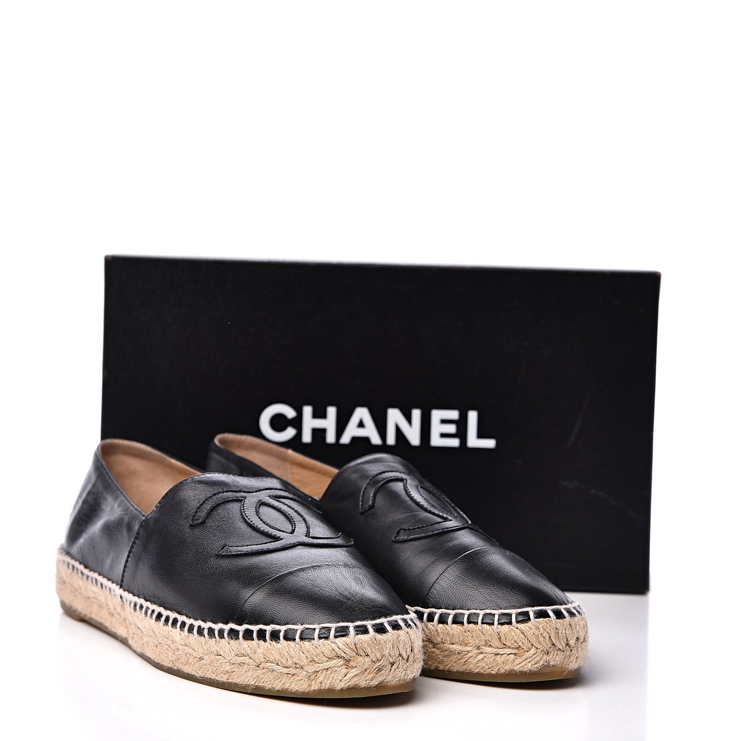 Lambskin CC Espadrilles 39 Black