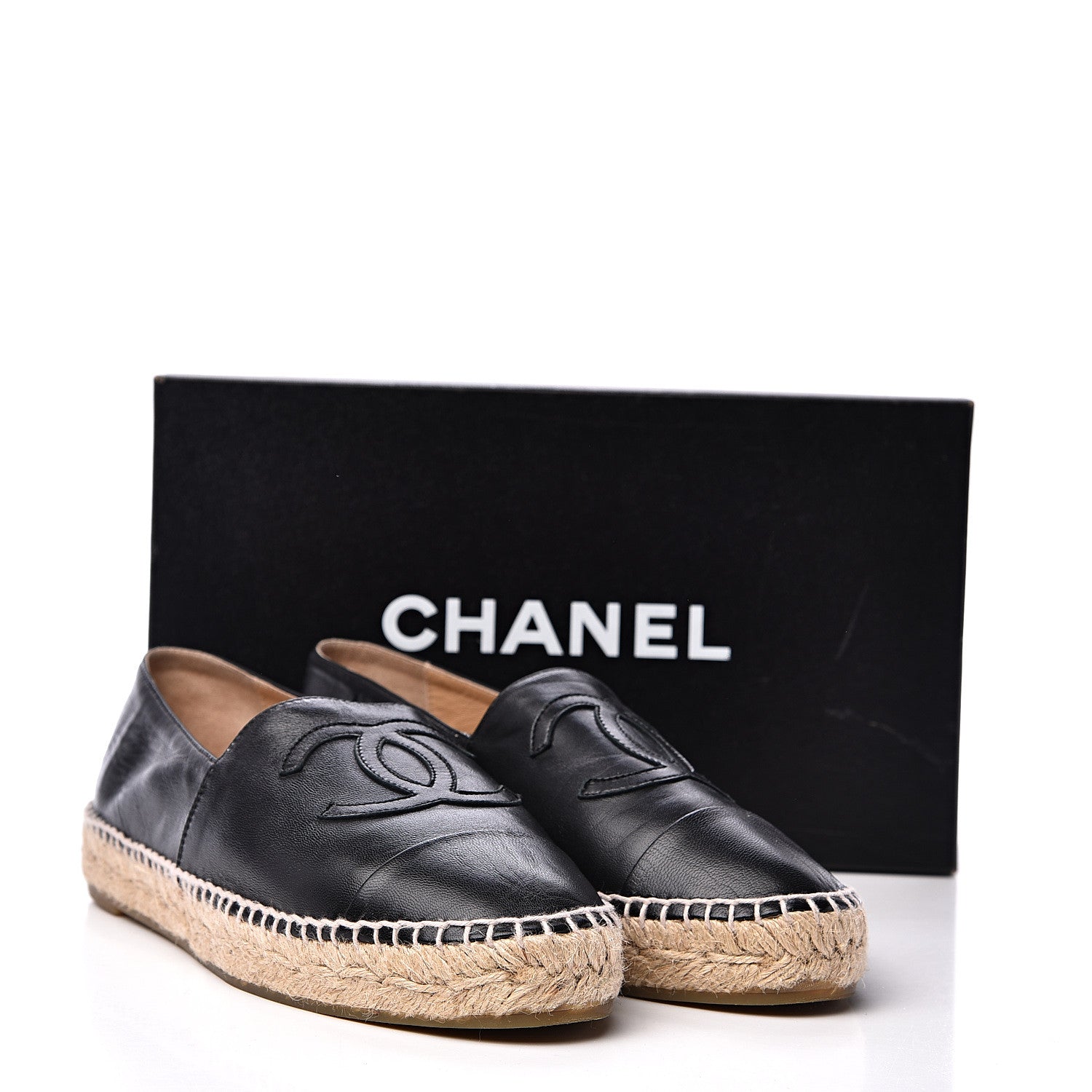 Chanel Lambskin CC Espadrilles 39 Black 13 of 13