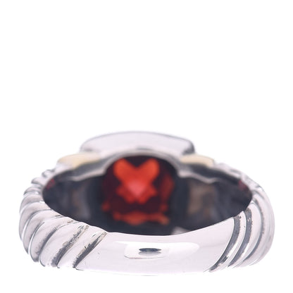 David Yurman Sterling Silver 14K Yellow Gold Garnet 7mm Noblesse Ring 57 8 4 of 6