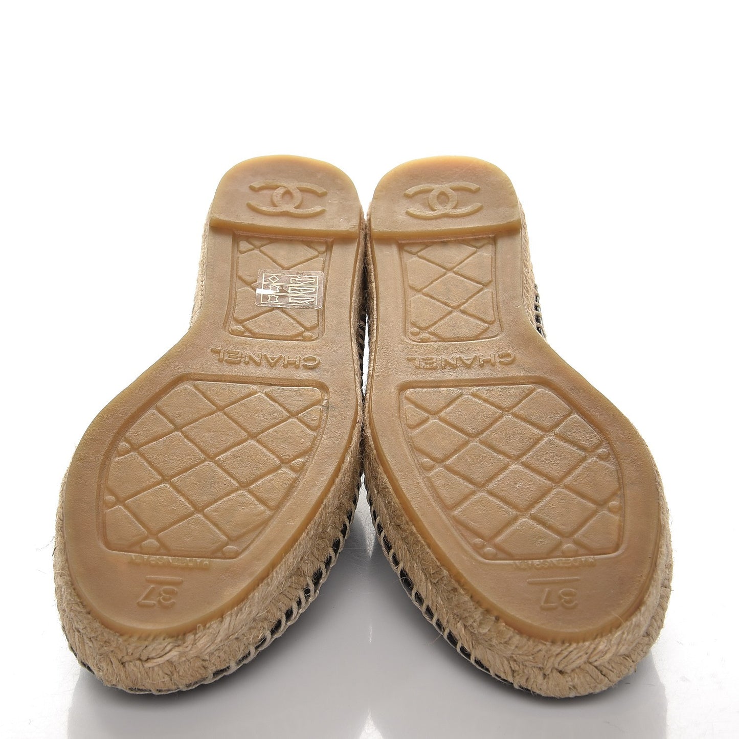 Lambskin CC Espadrilles 37 Black