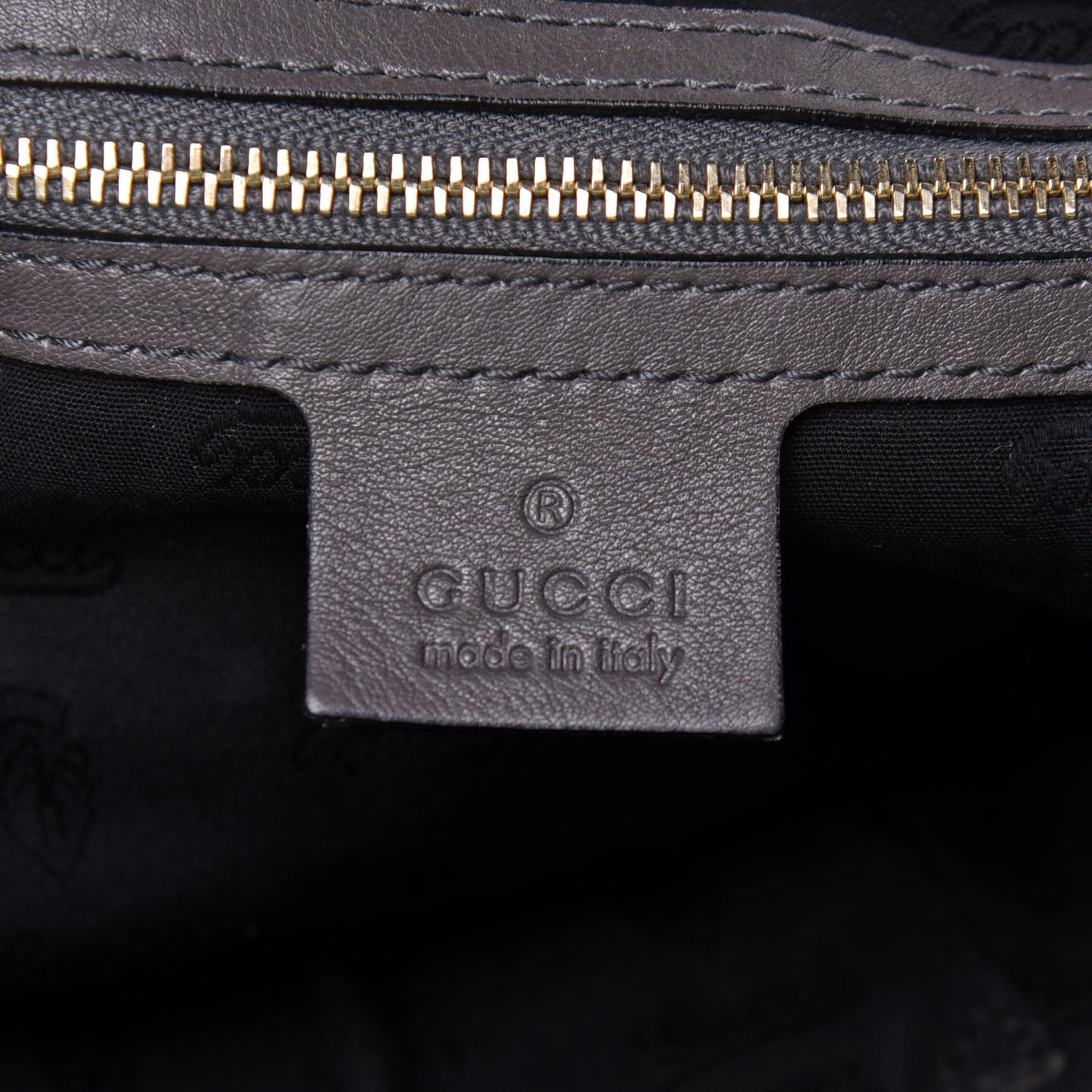Calfskin Suede Large New Jackie Web Shoulder Bag Grey