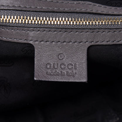 Gucci Calfskin Suede Large New Jackie Web Shoulder Bag Grey 5 of 12