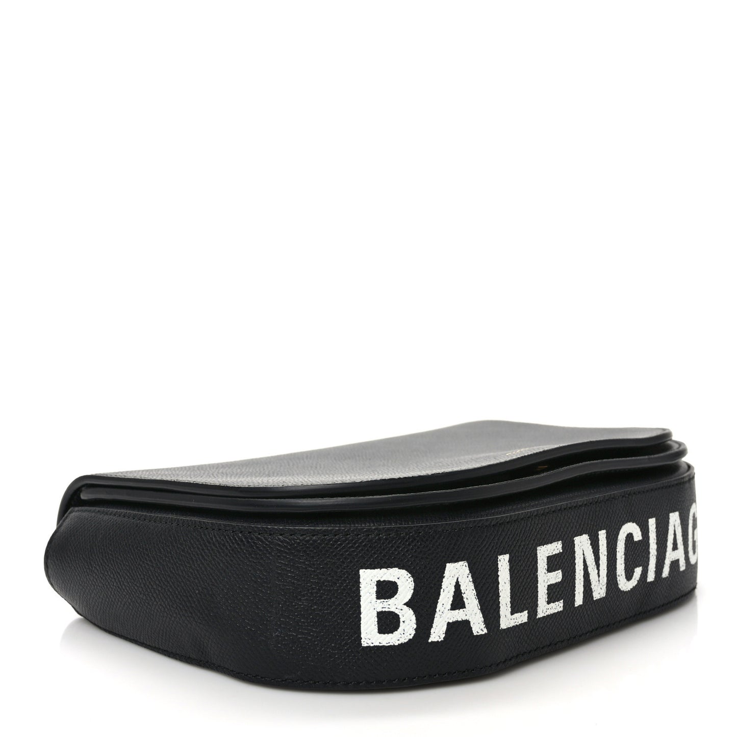 Signature Grained Calfskin Logo Ville Day Bag Black