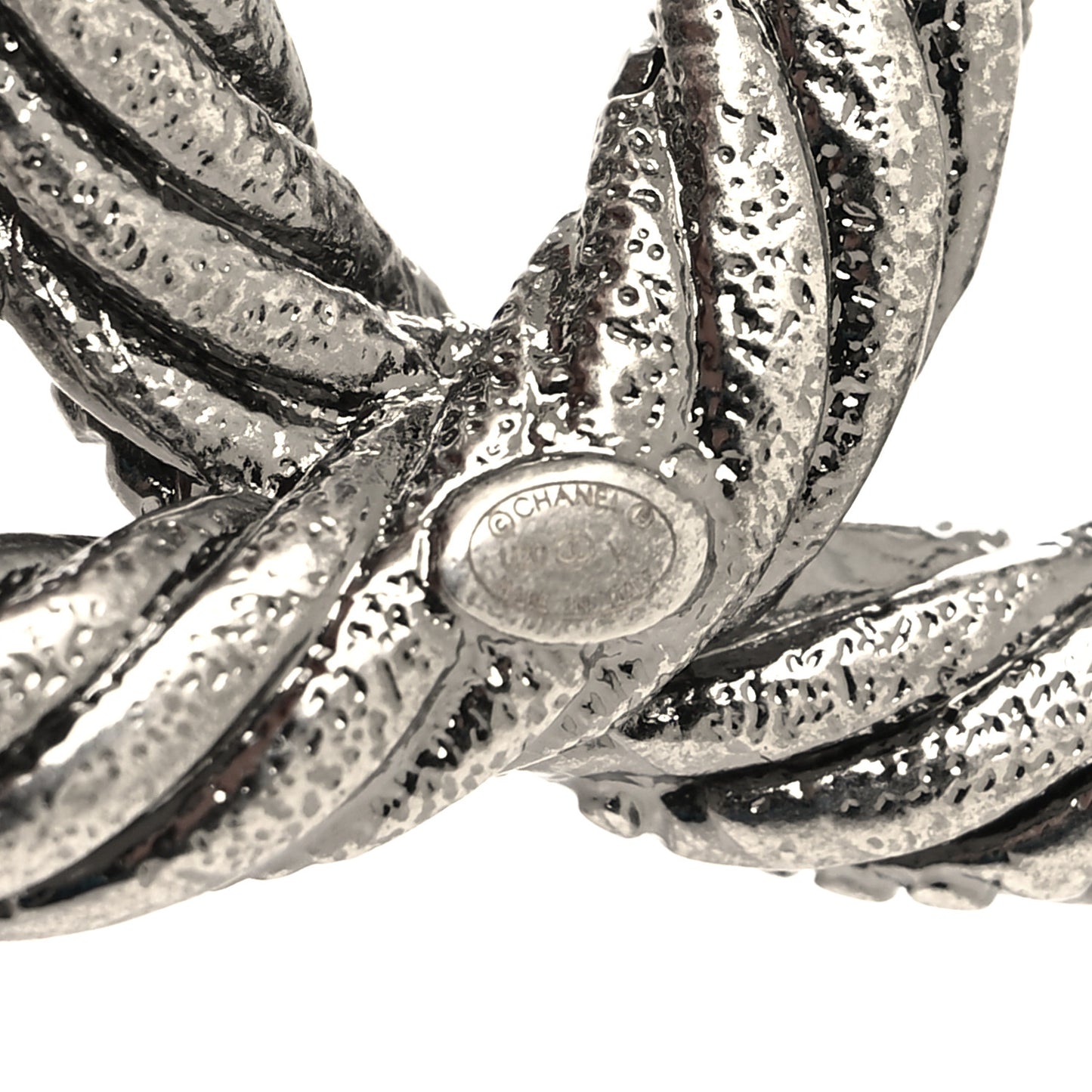 Ruthenium Twisted CC Brooch