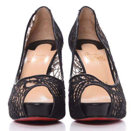 Christian Louboutin Nappa Rete Very Lace 100 Pumps 36.5 Black 2 of 11