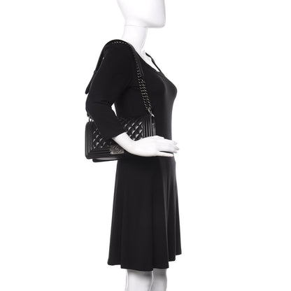 Chanel Lambskin Quilted Medium Boy Flap Black 2 of 17