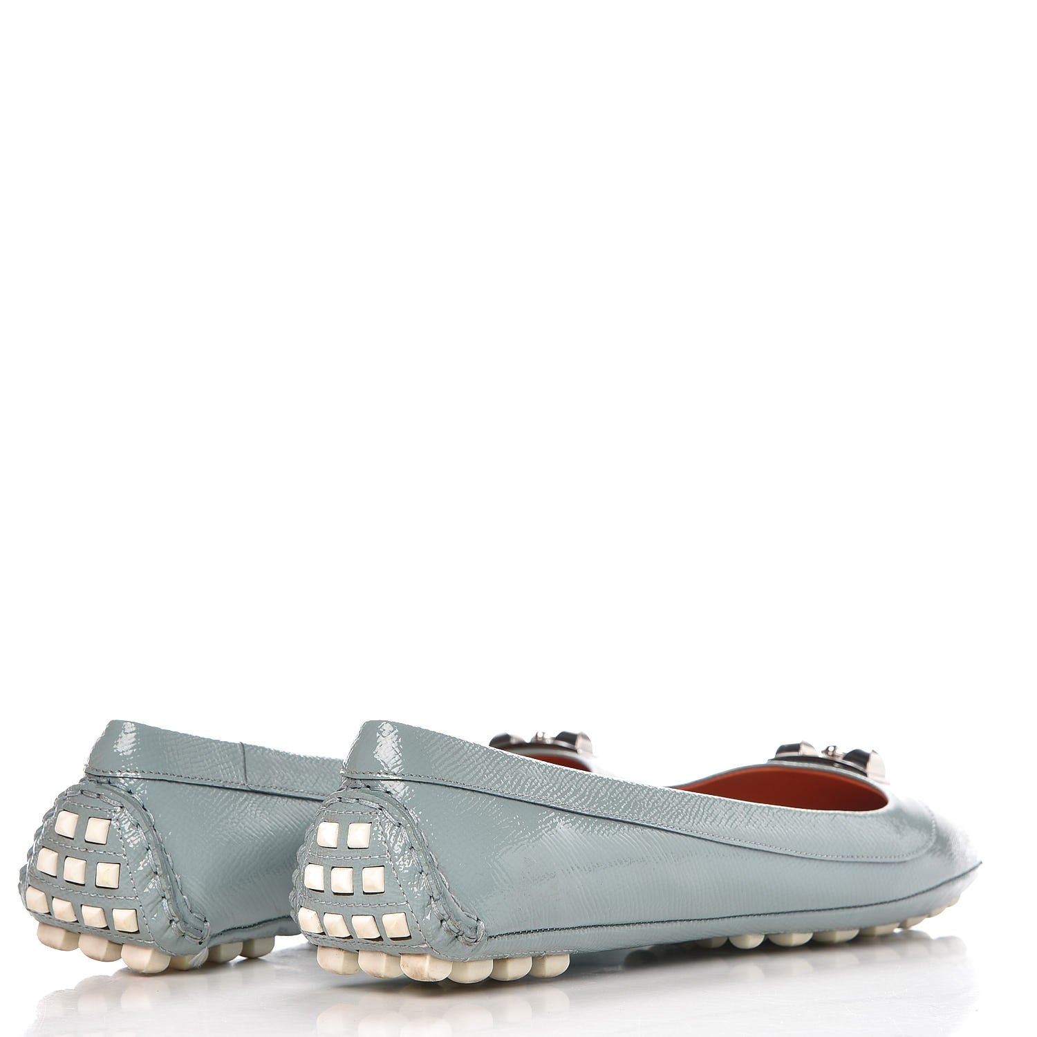 Hermes Patent Epsom Liberty Ballerina Flats 39 Ciel 4 of 12