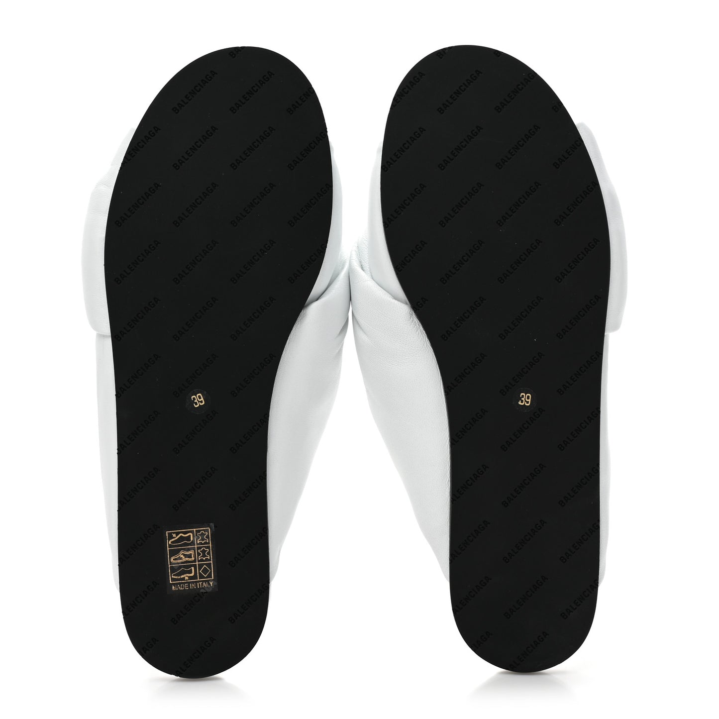 Lambskin Drapy Slide Sandals 39 Optical White