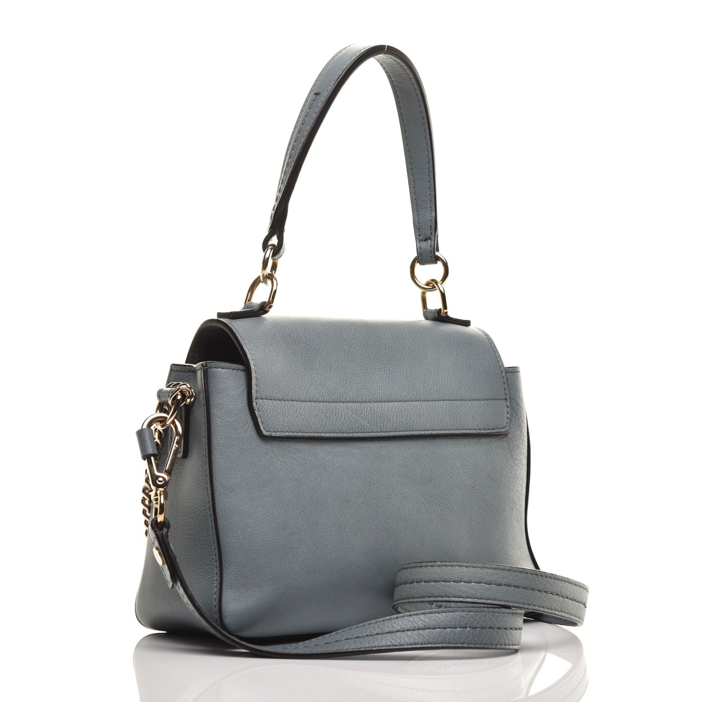 Calfskin Mini Faye Day Shoulder Bag Cloudy Blue