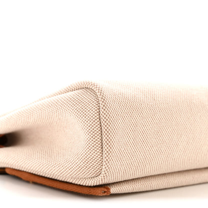 Hermes Military Toile Vache Hunter Herbag Zip Retourne 20 Ecru Beige Fauve 9 of 10
