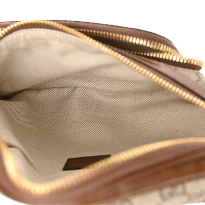 Gucci GG Supreme Monogram Textured Calfskin Retro Interlocking G Belt Bag Beige Ebony Brown Sugar 5 of 10