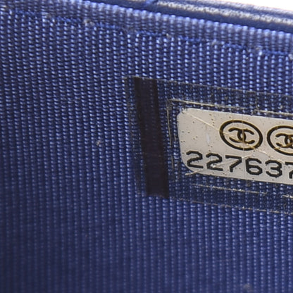 Chanel Lambskin Quilted Boy Wallet On Chain WOC Blue 8 of 15
