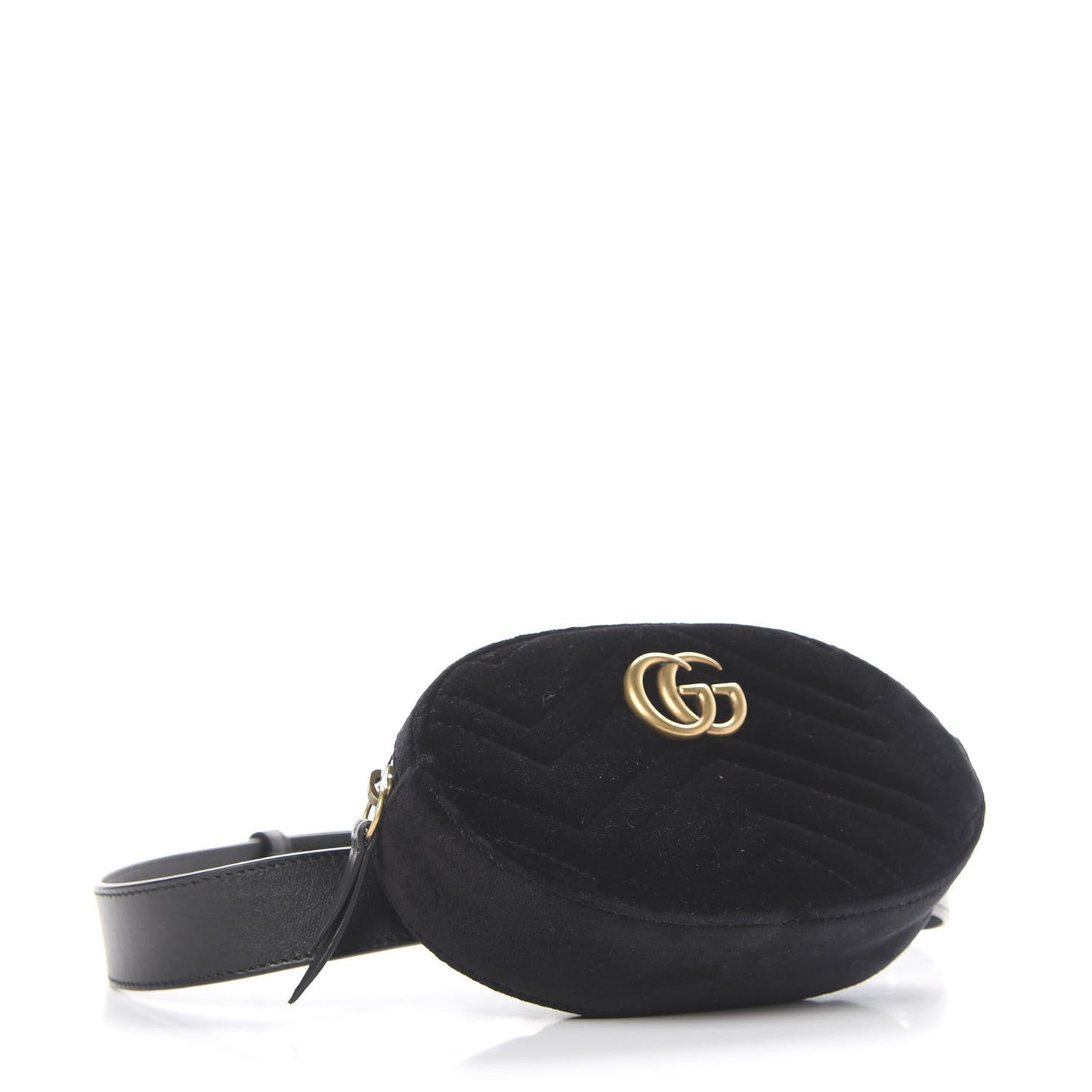 Velvet Matelasse GG Marmont Belt Bag 75 30 Black