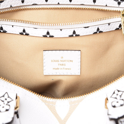 Louis Vuitton Monogram Giant Speedy Bandouliere 30 Kaki Beige 6 of 9
