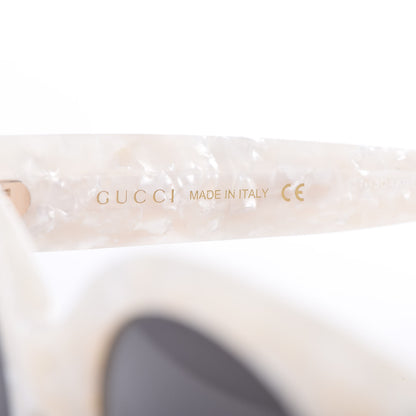 Gucci Round Frame GG Star Sunglasses GG0207S White 6 of 8