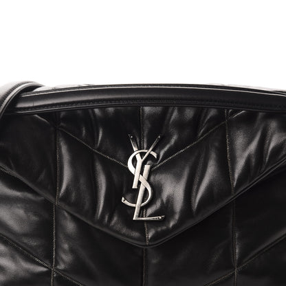 Saint Laurent Lambskin Quilted Small Loulou Puffer Monogram Chain Satchel Black 11 of 11