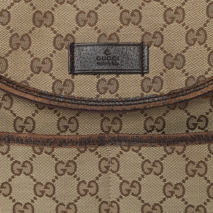 Gucci Monogram Natural Pigskin Large Diaper Bag Beige Ebony Cocoa Dark Chocolate 8 of 9