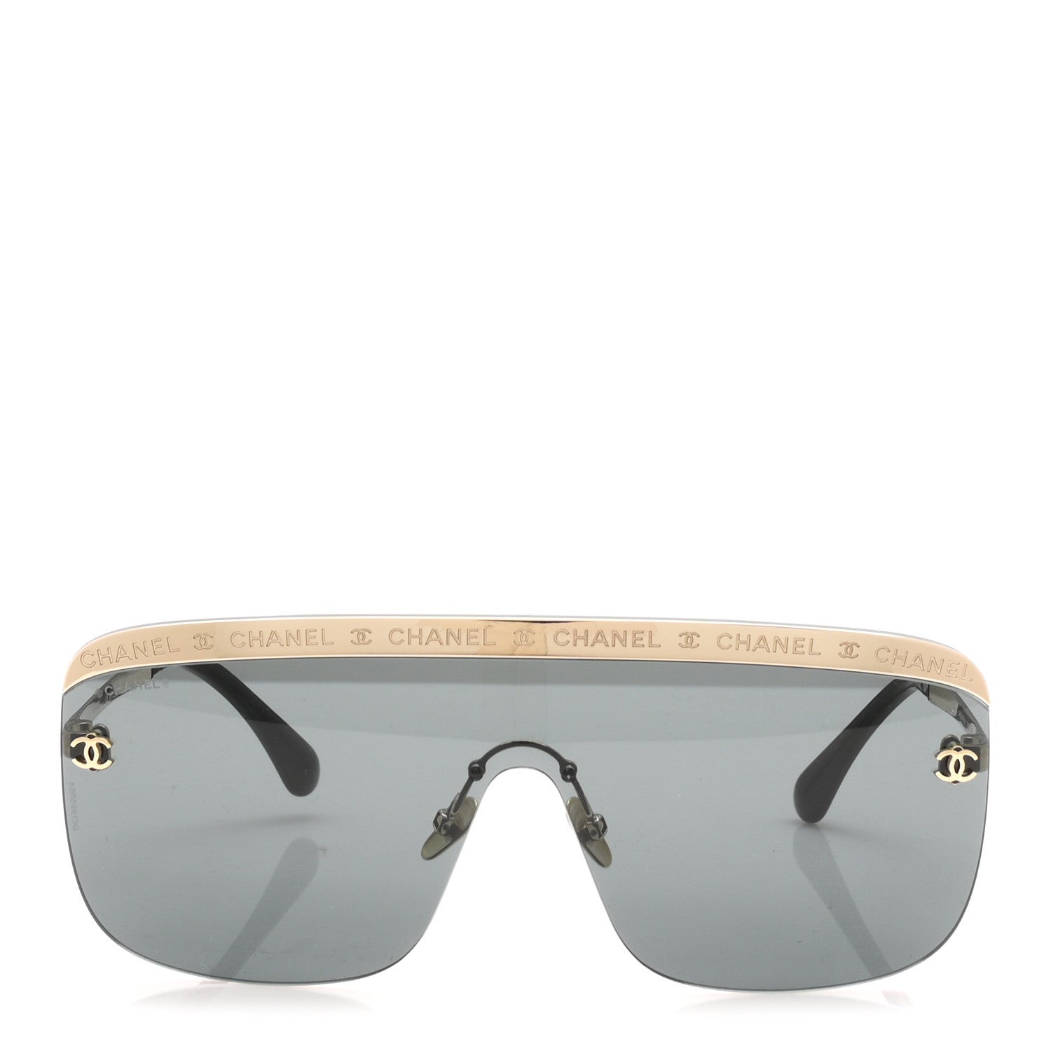 Chanel Metal Shield Sunglasses 71507 Gold 2 of 7